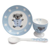 Load image into Gallery viewer, Koala egg cup/plate/spoon set -Blue