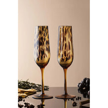 Load image into Gallery viewer, TEMPA Athena Leopard Champagne Glass Sst 2