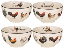 Load image into Gallery viewer, CHICKENS -SET 4 BOWLS