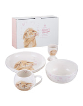 Load image into Gallery viewer, BUNNY HEARTS 4 PIECE DINNER SET