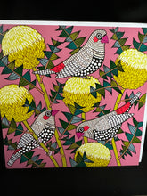 Load image into Gallery viewer, Australian Artist cards- Red Eared Firetales
