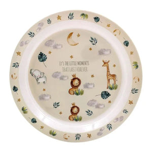 Little moments melamine plate