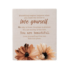 Load image into Gallery viewer, Self Love Plaque (home sweet home)
