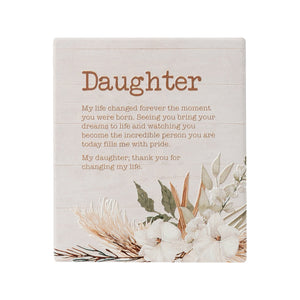 Daughter Plaque (home sweet home)
