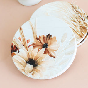 Floral Ceramic Coaster