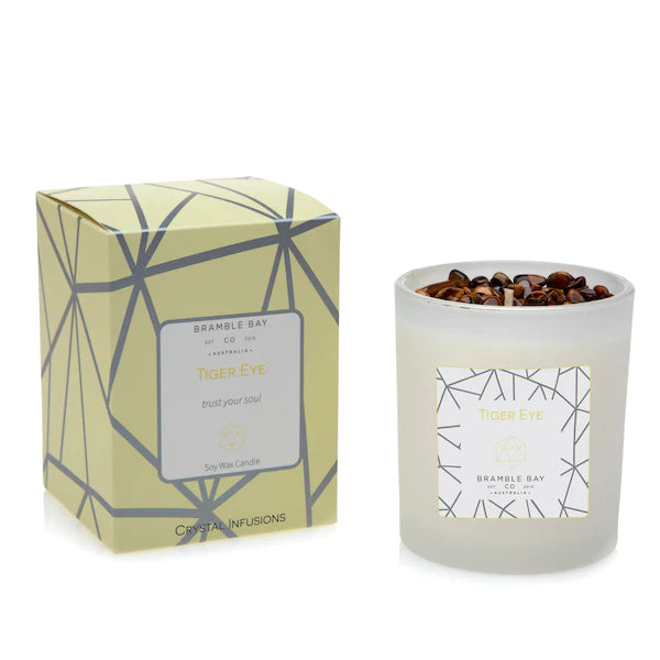 Bramble Bay Candle “Tiger Eye” Crystal Infusions