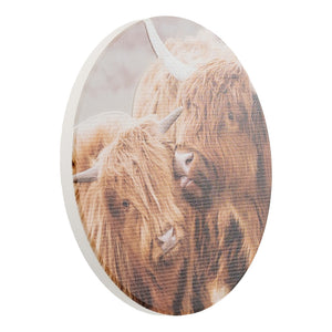 Highland Cows Ceramic Coaster