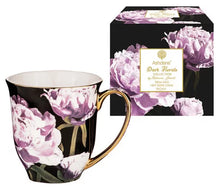Load image into Gallery viewer, MUG DARK FLORALS PEONY MUG
