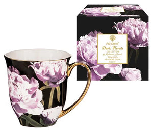 MUG DARK FLORALS PEONY MUG