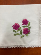 Load image into Gallery viewer, Waratah Embroidered Handkerchief
