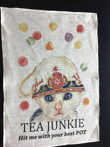 Tea Junkie Linen Teatowel