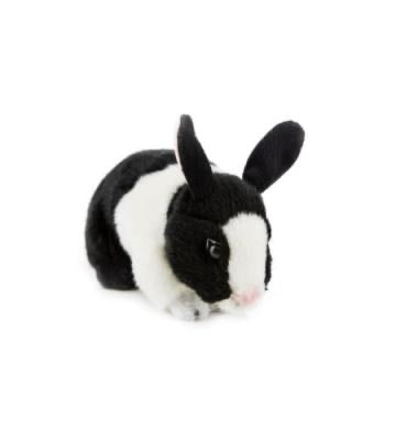 Plush Black & white Dutch rabbit