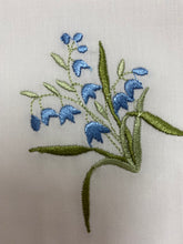 Load image into Gallery viewer, Bluebells embroidered Handkerchief
