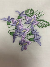 Load image into Gallery viewer, Violets -Embroidered Handkerchief
