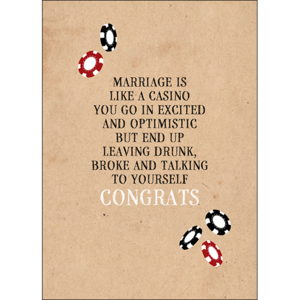 Defamations card wedding